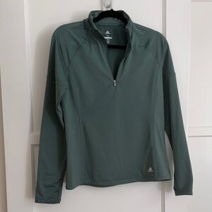 Adidas Forest Green Quarter Zip Pullover
